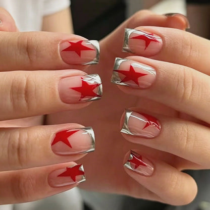 Kunstnagelset mit glamourösen Sternen-Designs Brehn