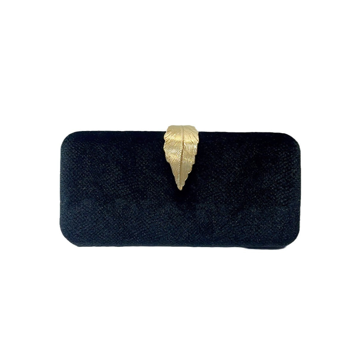 Elegante Clutch für den Abend mit Blatt-Akzent