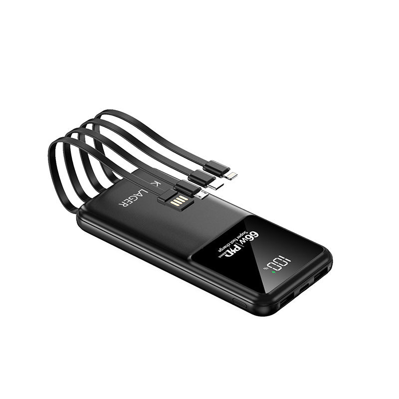 Multifunktionale Powerbank mit Integrierten Ladekabeln und Lcd-Anzeige Brehn