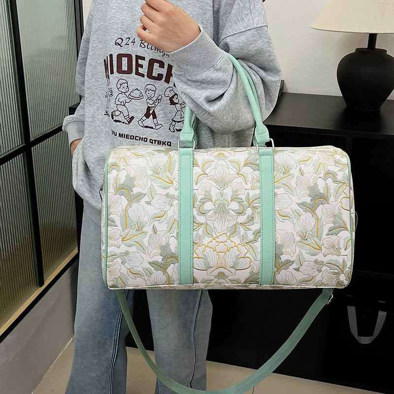 Elegante Blumenmuster Reise Duffle Bag Brehn