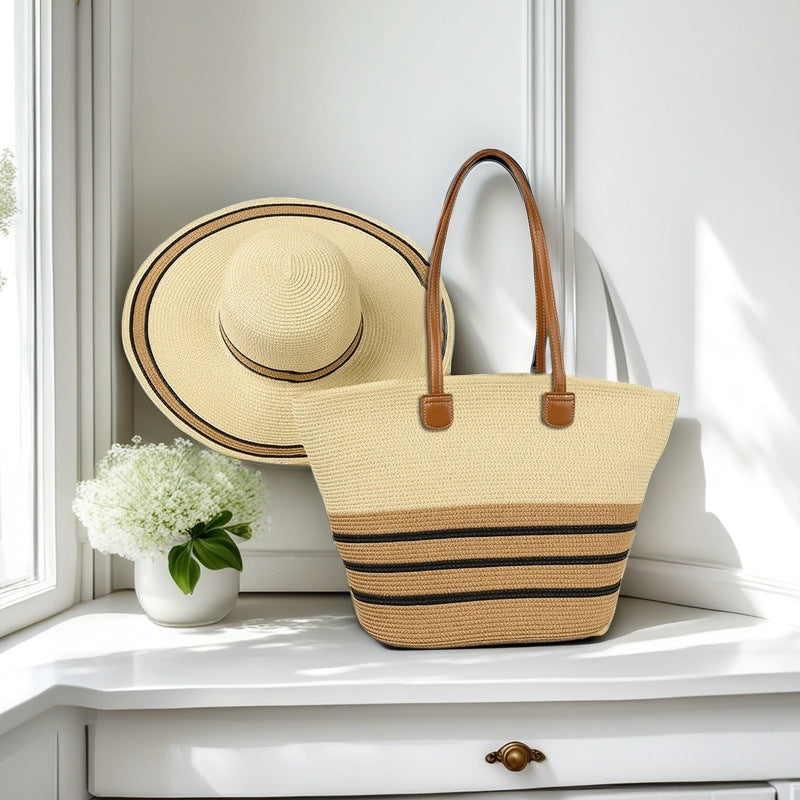 Strandtasche mit Bunten Streifen Brehn