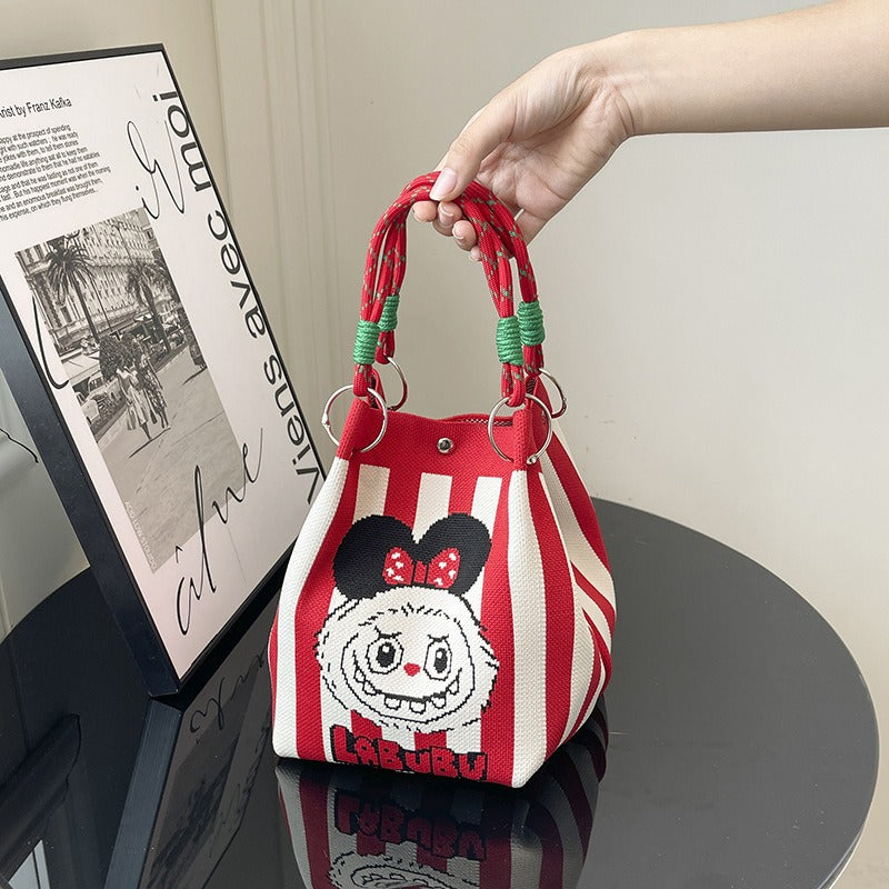 WoFloral Print Texturiertes Handtasche Brehn