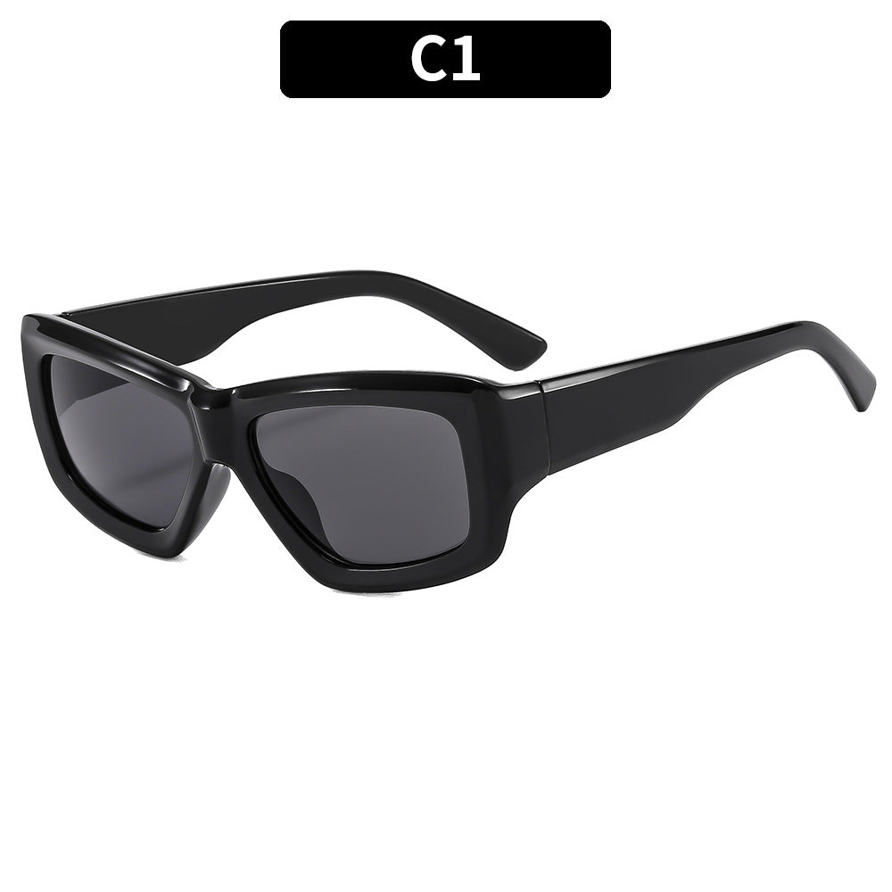 Retro-inspirierte dicke Rahmen-Sonnenbrille