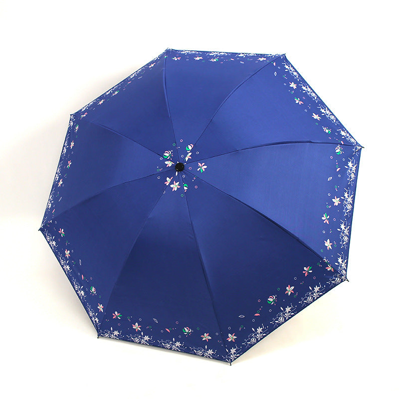 Damen Faltbarer Regenschirm mit floralen Mustern Brehn