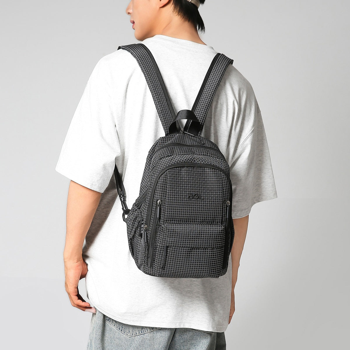 Texturierter Mehrfach-Taschen-Rucksack Brehn