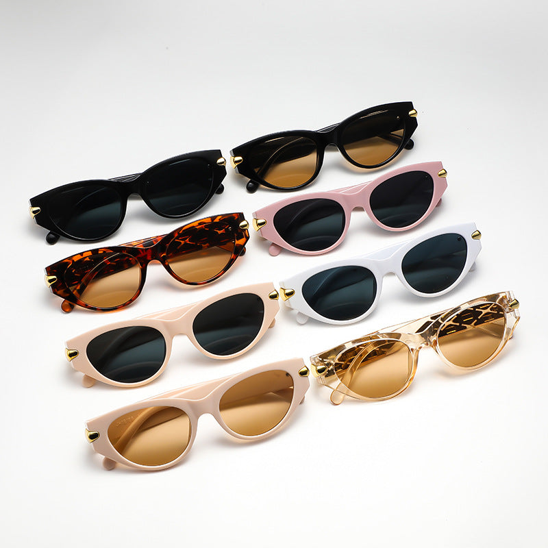 Damen Cat-Eye Sonnenbrille mit luxuriösen Akzenten und einzigartigem Design Brehn