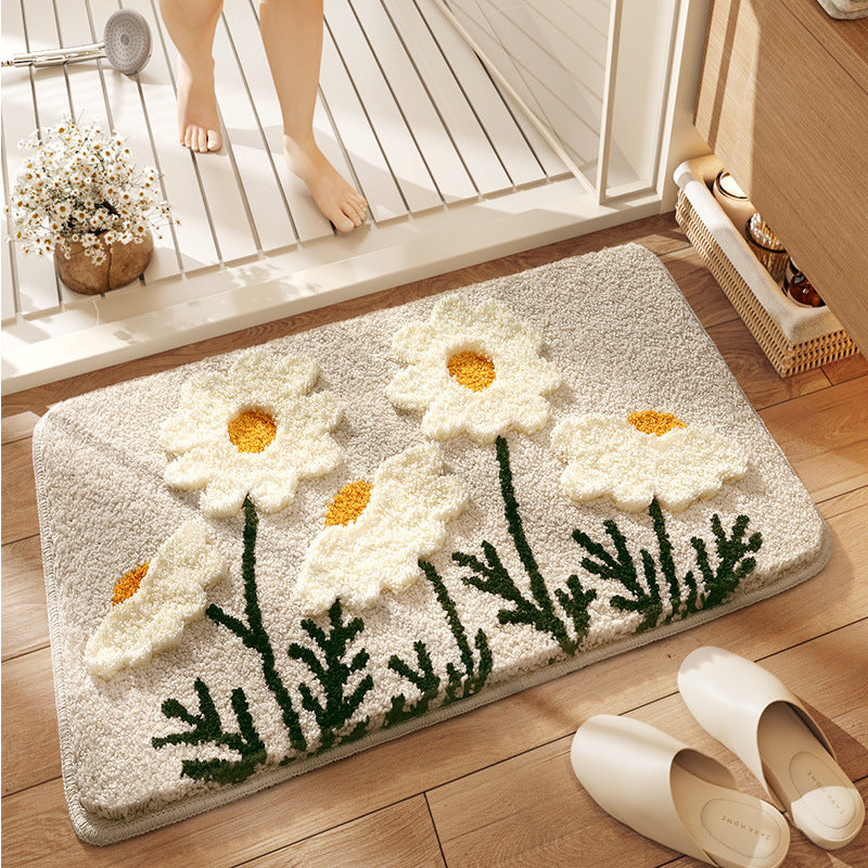 Blumen Design Memory Foam Badmatte Brehn
