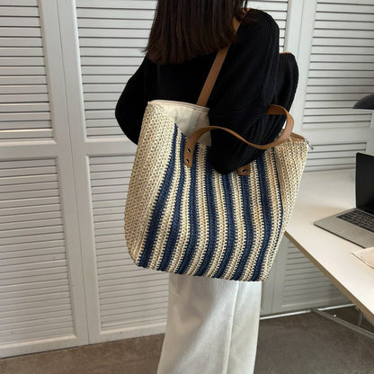 Geräumige Shopper-Tasche mit Lederakzenten Brehn