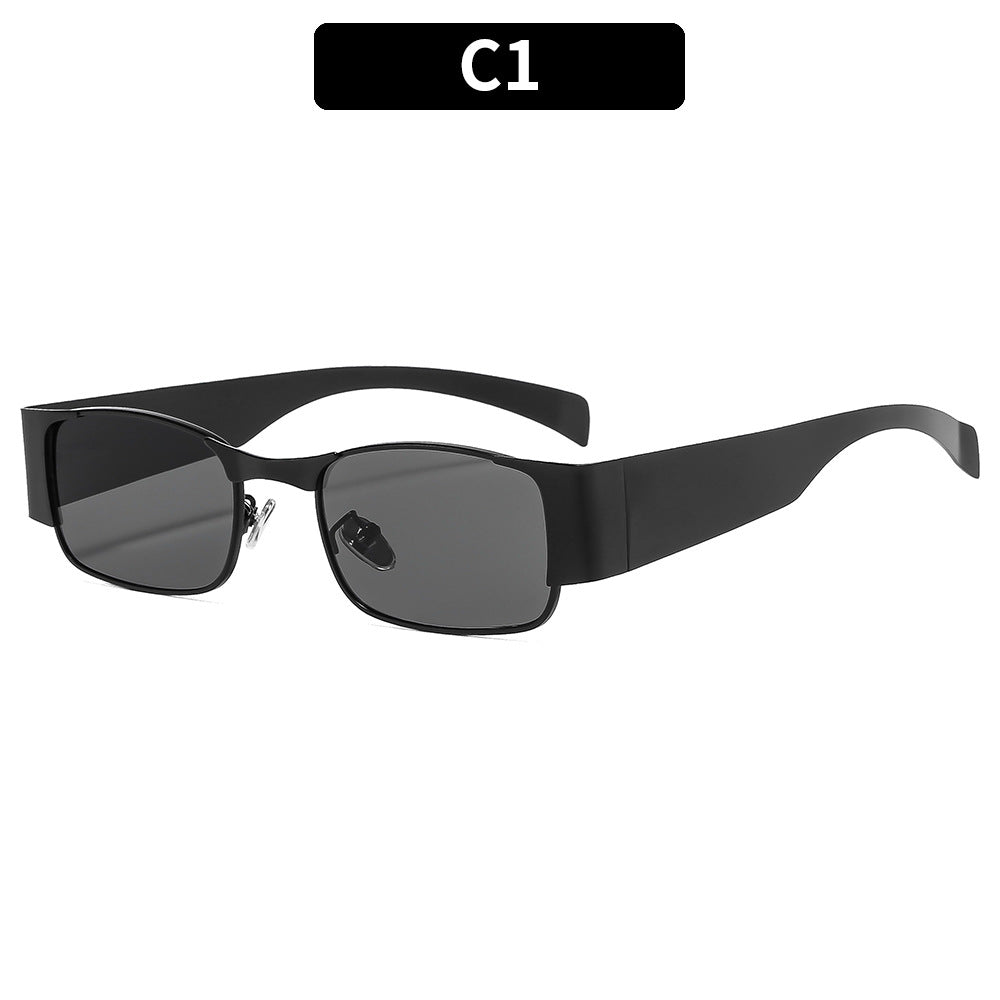 Stylische geometrische rechteckige Sonnenbrille