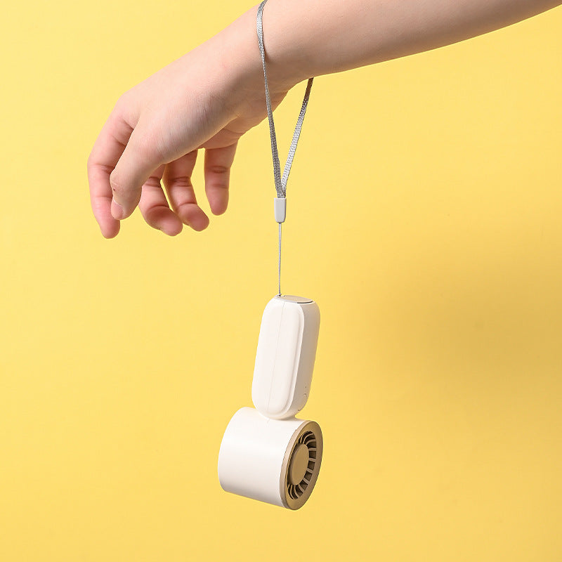 Unisex nan kompakter kabelloser Handventilator mit integriertem Akku, leisem Turbinenmotor und einstellbarem Neigekopf Brehn