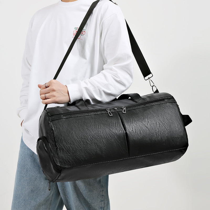 Premium Faux-Leder Übernachtung Duffel Tasche Brehn