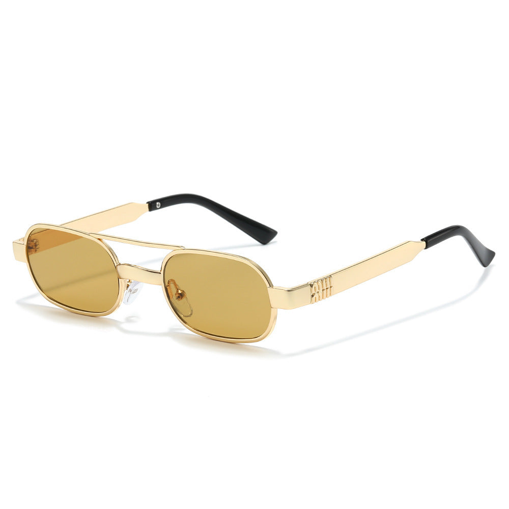 Modebewusste Retro-Ovalrahmen-Sonnenbrille Brehn
