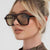 Damen modische Sonnenbrille im innovativen Design mit breitem Rahmen Brehn