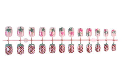 Kunstnagelset mit verspielten geometrischen Designs und Glitzerakzenten Brehn