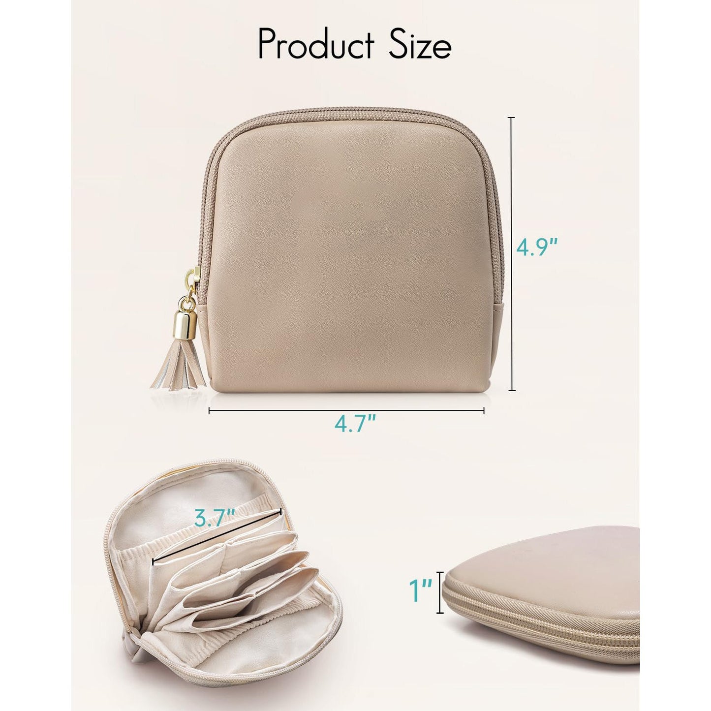 Kosmetik-Organizer mit Strukturiertem Innenraum und Eleganter Quaste Brehn
