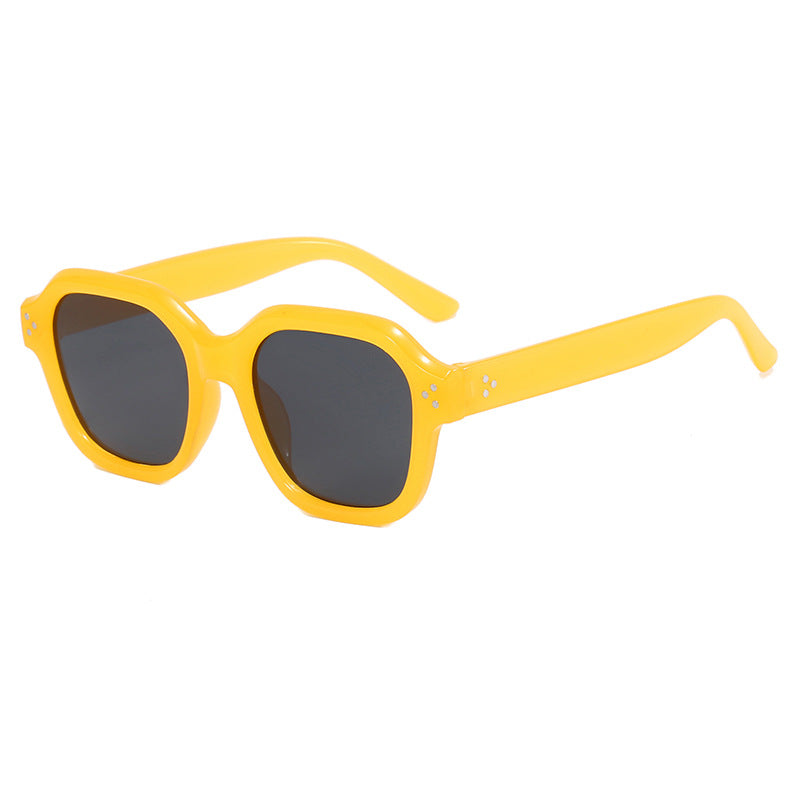 Damen modische quadratische Sonnenbrille mit verspiegelten Gläsern Brehn