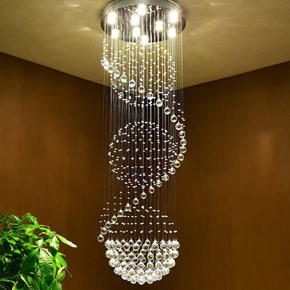 Spiral Kristall Pendelleuchte