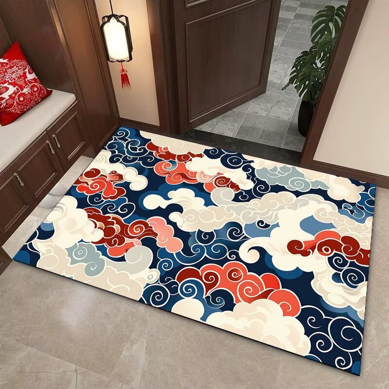 Elegante Wolkenmotiv Bereichsmatte Brehn