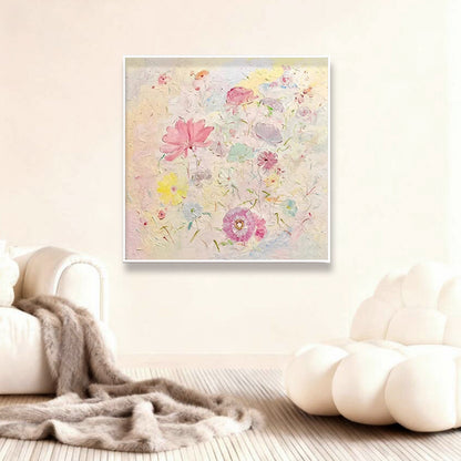 Abstrakte Blumenartige Kunstleinwand