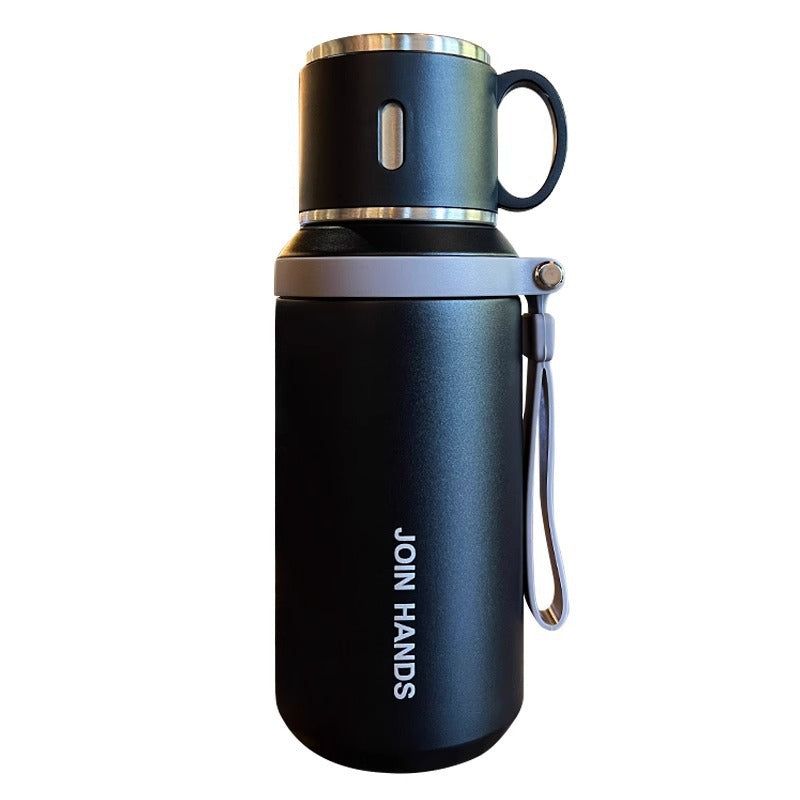 Damen Isolierte Trinkflasche mit ergonomischem Griff und auslaufsicherem Deckelsystem Brehn
