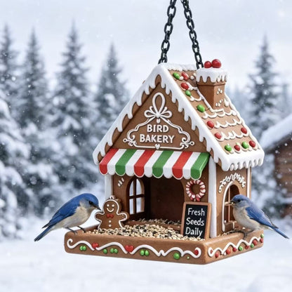 Vogel-Futterhaus im Lebkuchenhaus-Stil Brehn