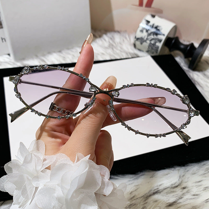 Damen extravagante oversized Sonnenbrille mit futuristischem Design Brehn