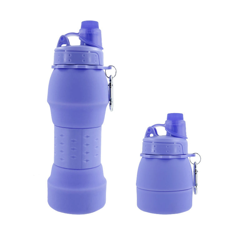 Damen faltbare Silikon-Trinkflasche mit praktischem Clip Brehn