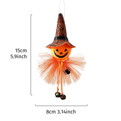 Halloween-Haarclip mit Katzengesicht, Hexenhut und Glöckchen