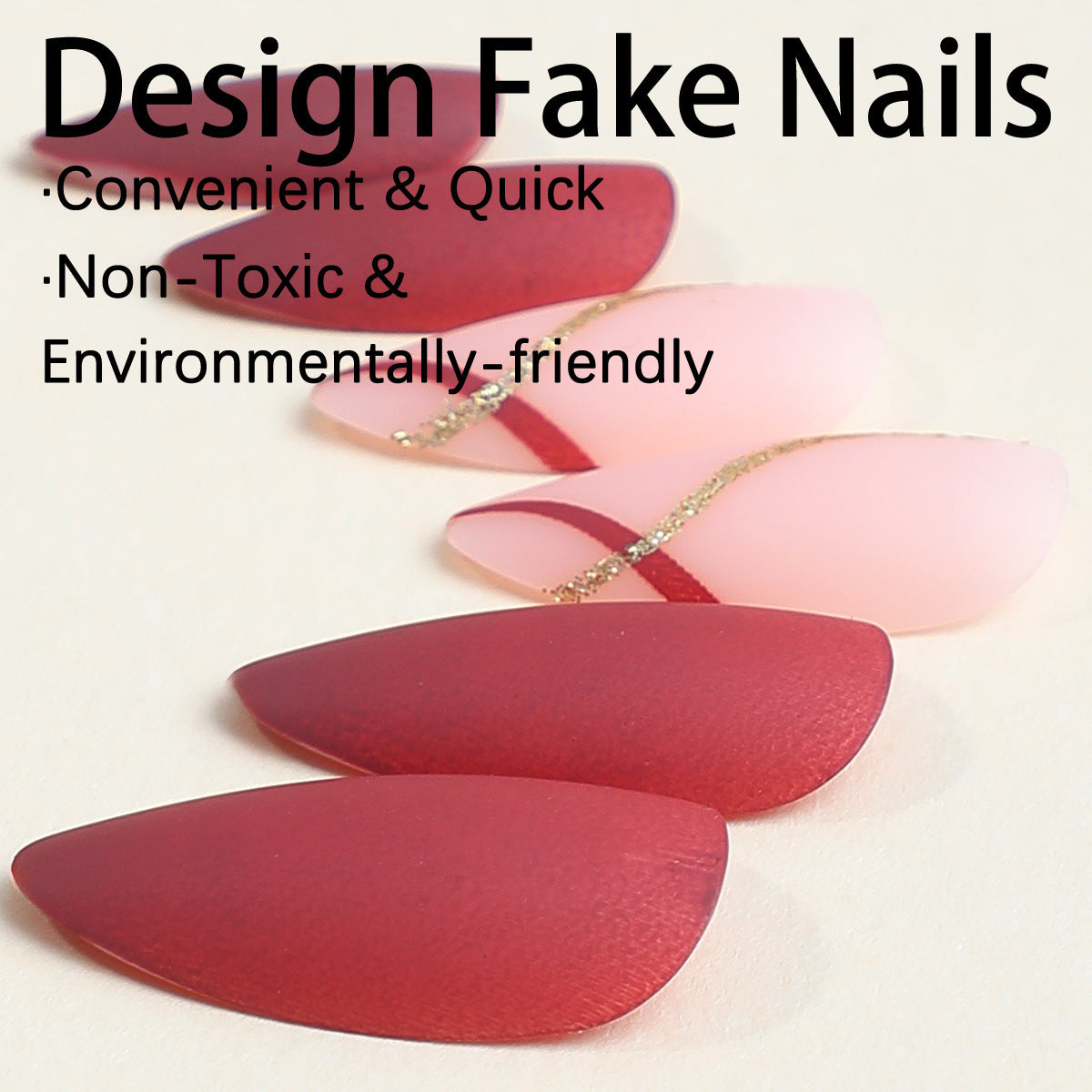 Elegantes Kunstnagelset mit mattem Finish und glamourösen Akzenten Brehn