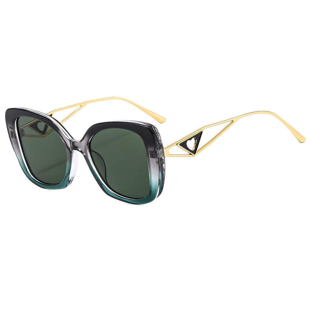 Damen modische Sonnenbrille mit auffälliger quadratischer Rahmenkonstruktion Brehn