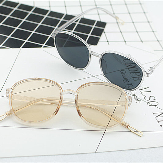 Damen modische quadratische Sonnenbrille mit transparentem Rahmen Brehn
