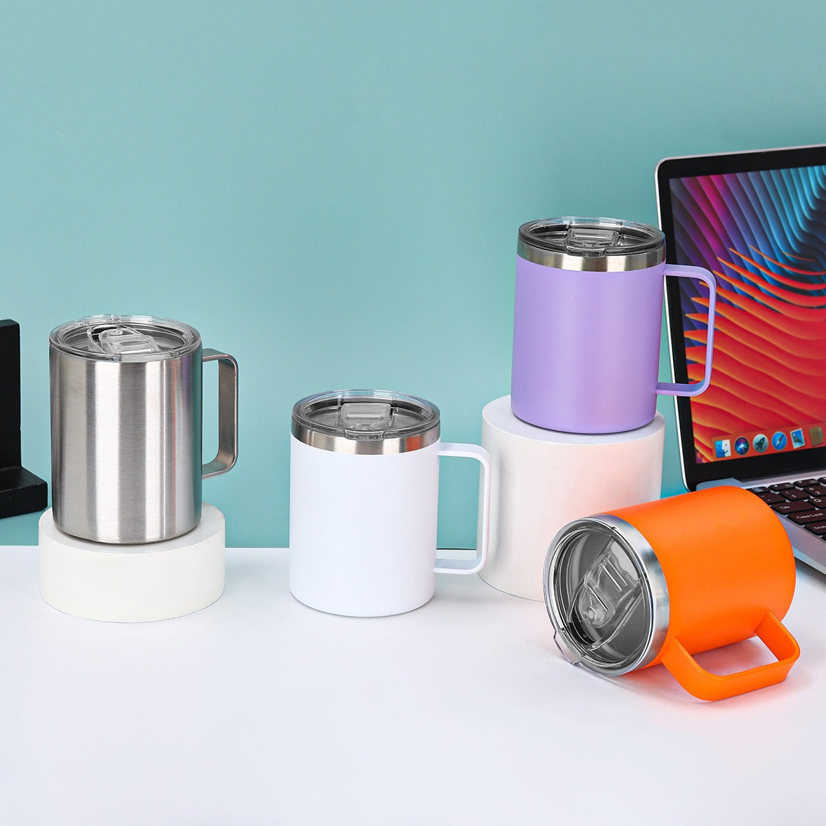 Damen isolierter Kaffee-Genussbecher mit ergonomischem Griff Brehn