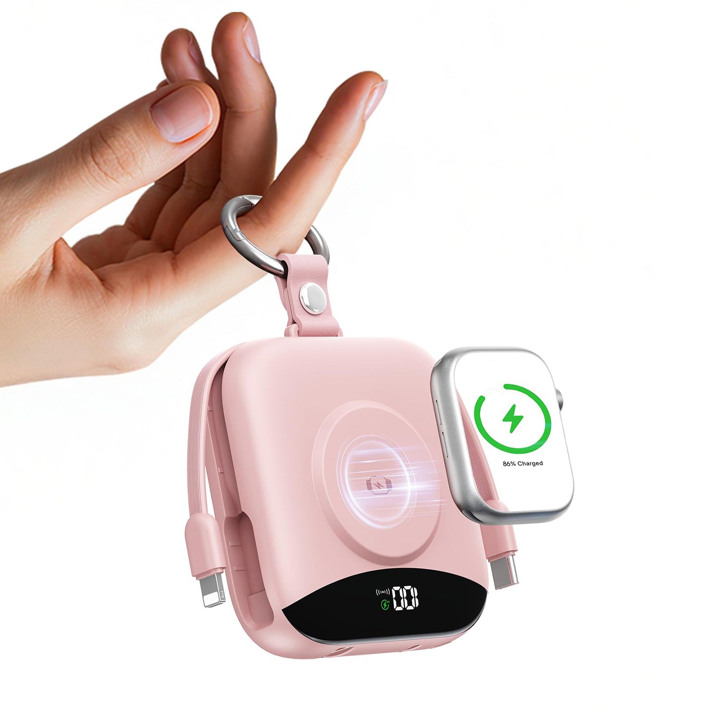 Tragbares Kabelloses Ladegerät mit Integrierter Powerbank Brehn