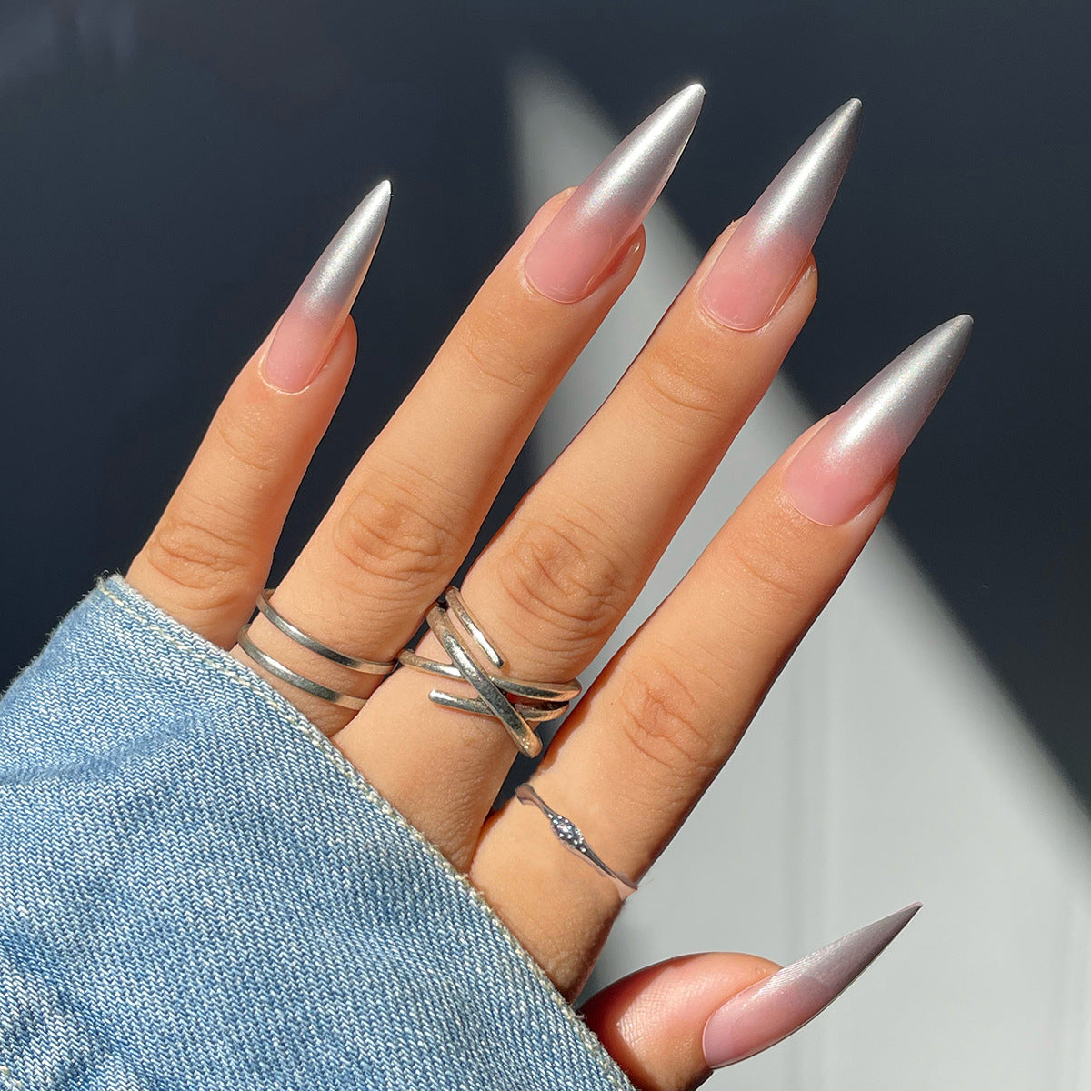 Glamouröse Lange Stiletto Press-On Nägel Brehn