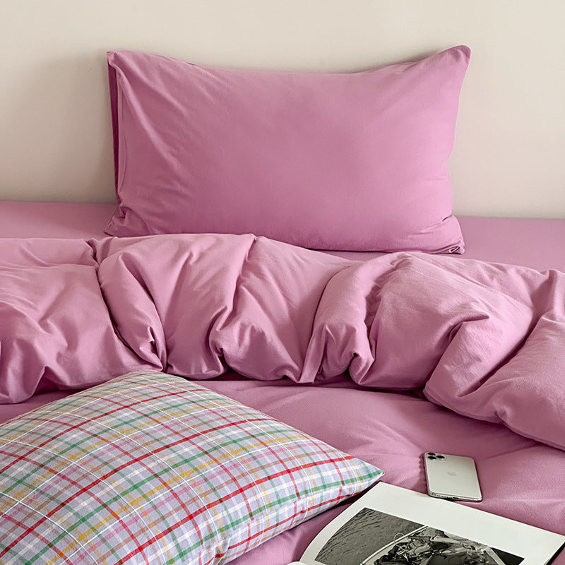 Minimalistisches Makosatin-Bettwäscheset mit extra-weicher Oberfläche und pflegeleichter Webung
