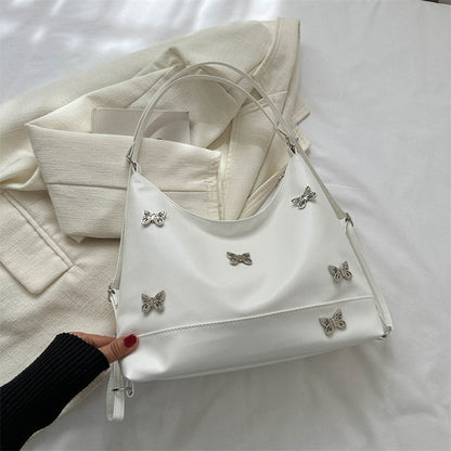 Elegante Schmetterling Verzierte Schultertasche