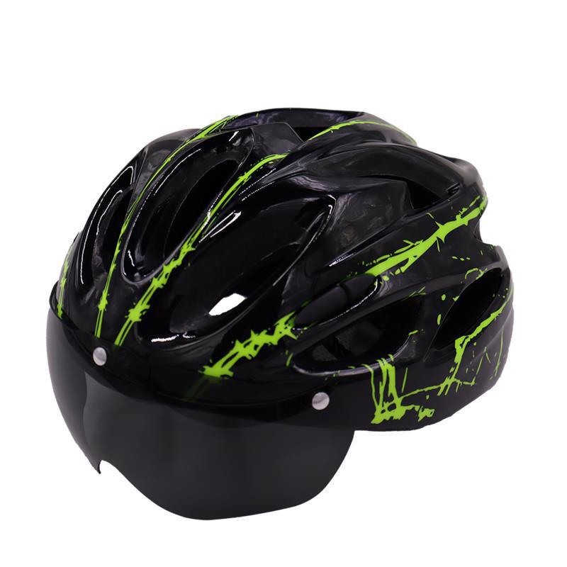 leichtgewichtiger ventillierter Fahrradhelm mit verstellbarem Anpassungssystem und abnehmbaremVisier Brehn