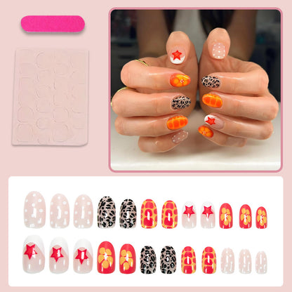 Kunstnagelset mit Trendigen Tier- und Farbmuster Brehn