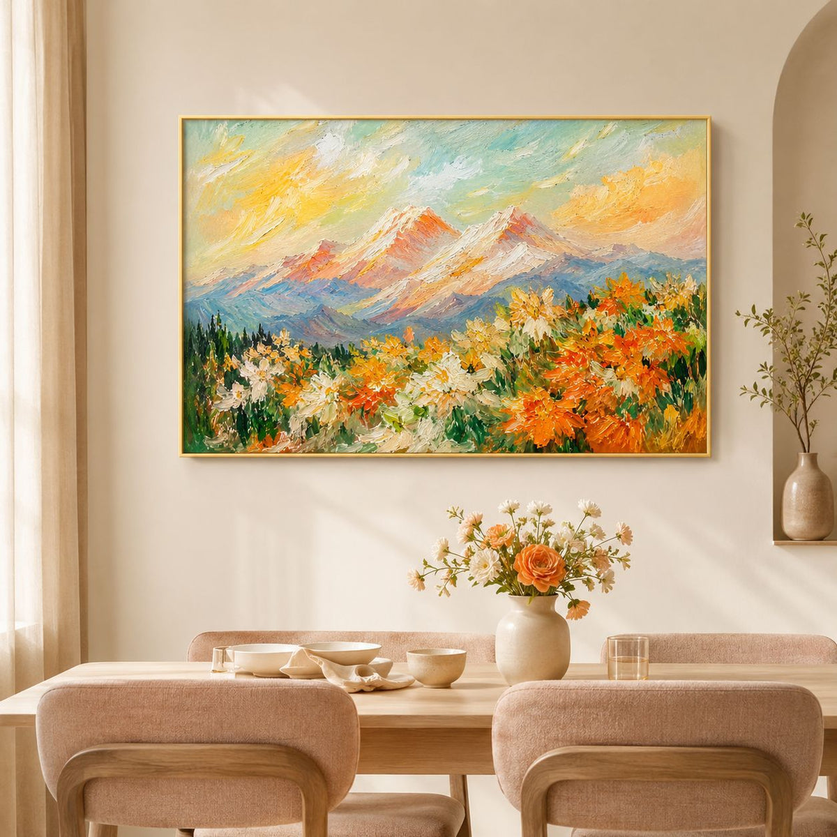 Berglandschaft-Leinwand-Wandkunst für Innenräume
