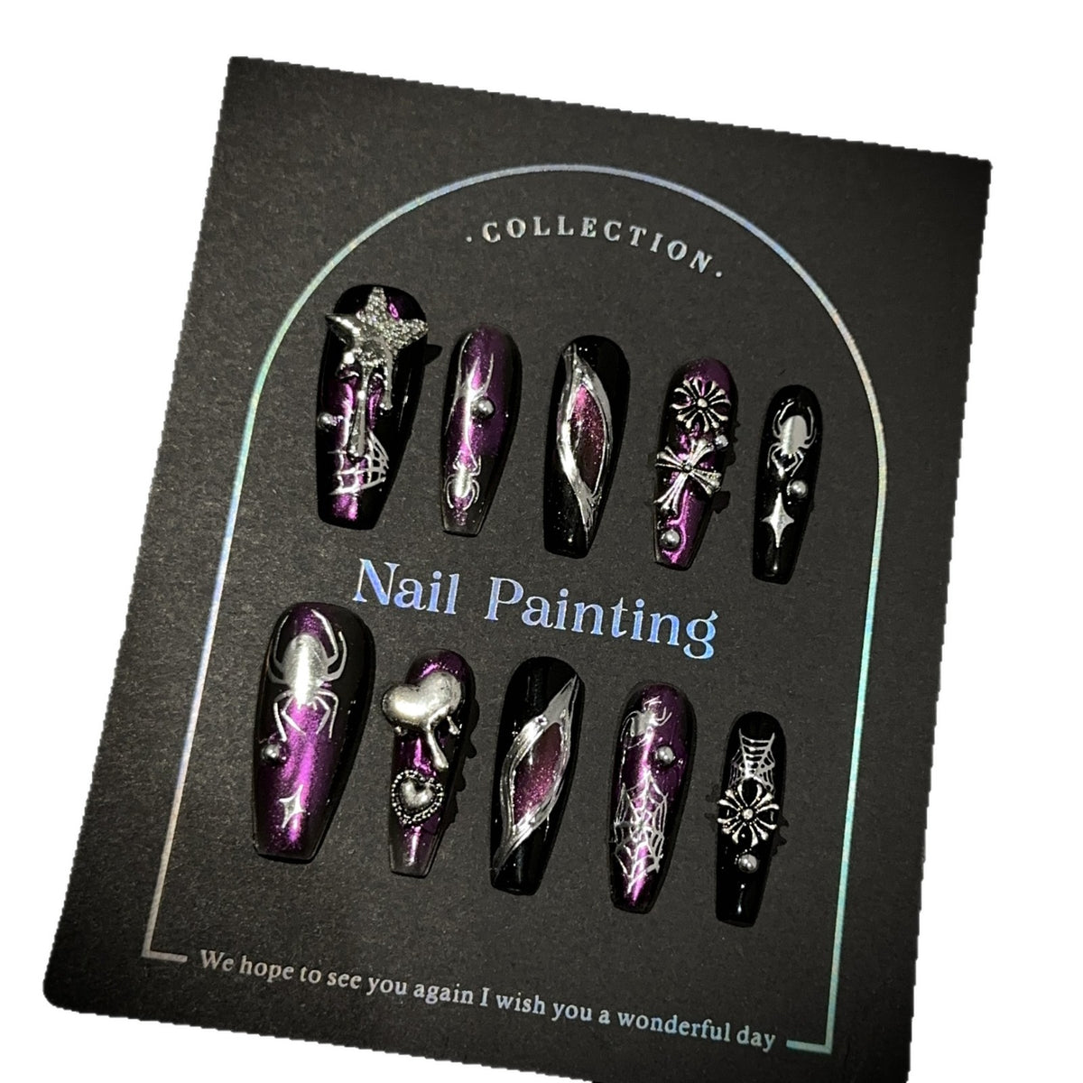 Künstlerisches Spinnen-Themen Press-On Nagelkunst Set