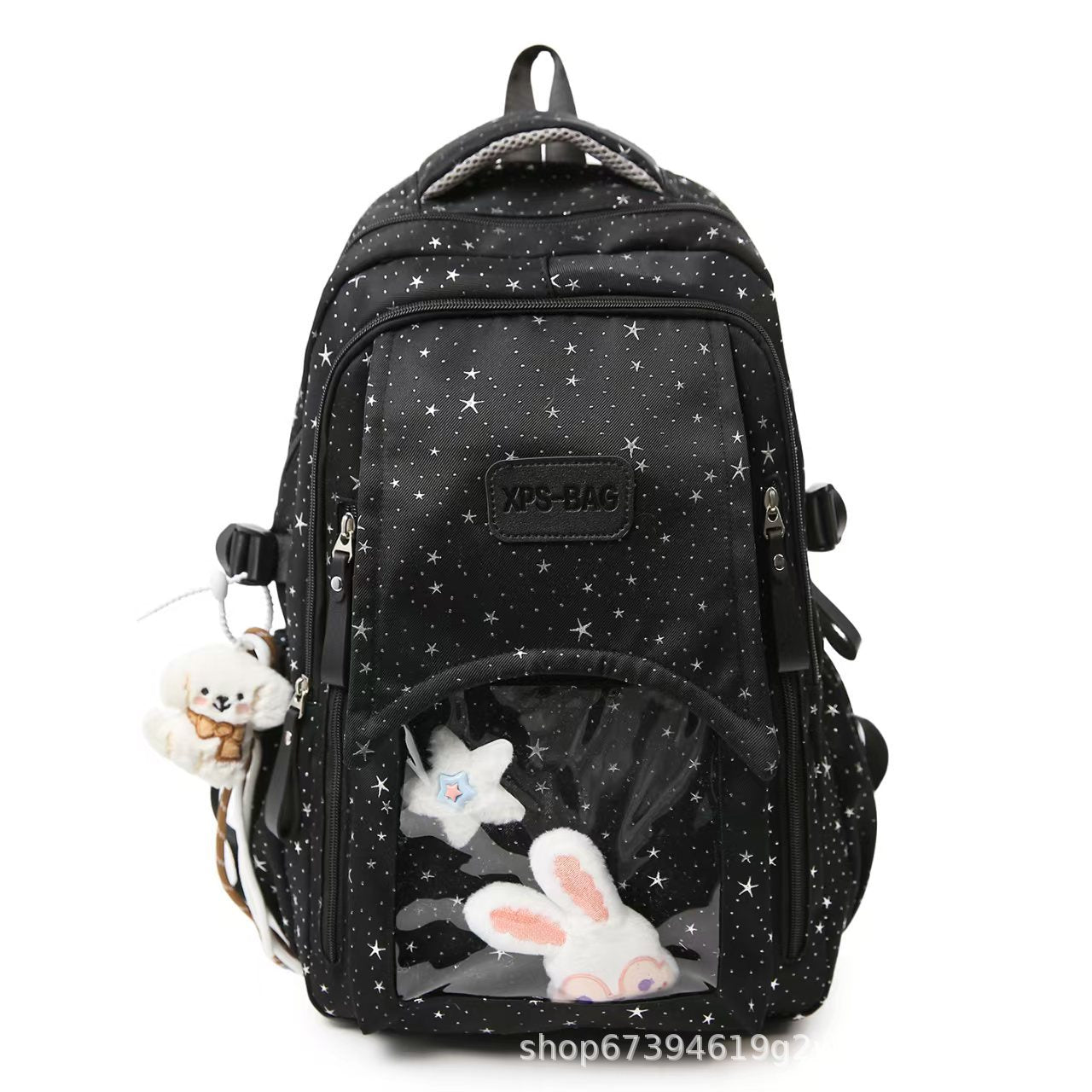 Verspielt gepunkteter Rucksack Brehn