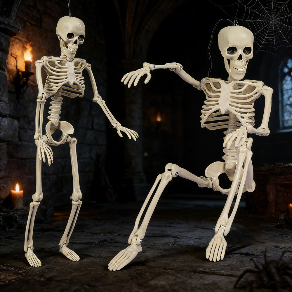 Realistische posierbare Halloween-Skelettfiguren Brehn
