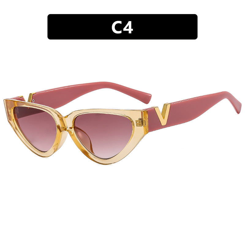 Damen Cat-Eye Sonnenbrille mit stylishem Zebra-Design und luxuriösen Akzenten Brehn