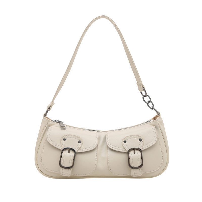 Stilvolle Schultertasche mit doppeltem Taschen Brehn