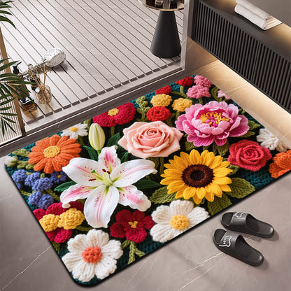 Blumenmuster Eingangsmatte