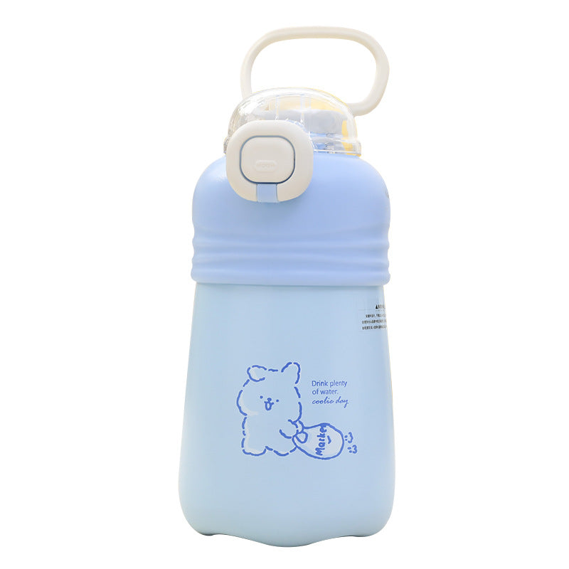 Damen Praktische Trinkflasche mit innovativem Push-Button-Verschluss Brehn