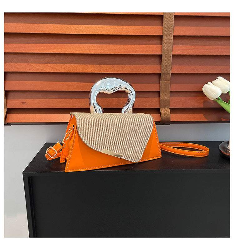 Stylische geometrische strukturierte Handtasche Brehn