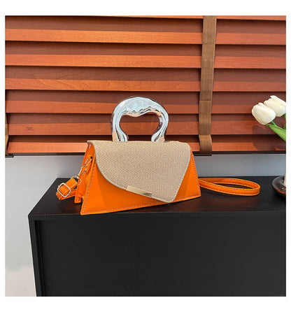 Stylische geometrische strukturierte Handtasche Brehn