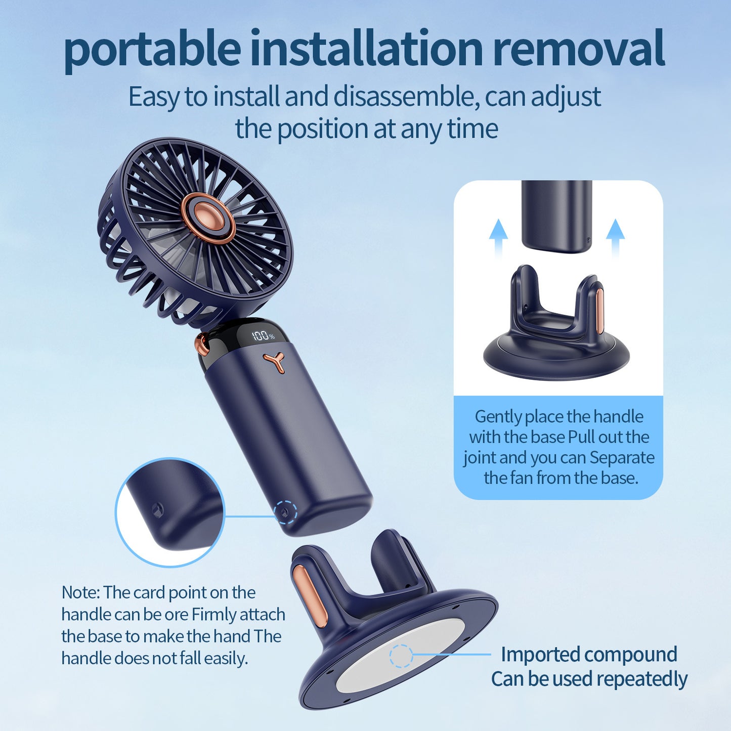 Unisex Versatile 360-Degree Rotating Wall-Mounted Fan Brehn