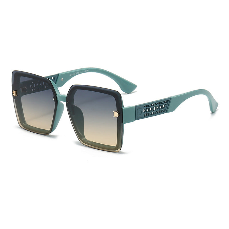 Damen modische quadratische Sonnenbrille mit robustem Rahmen und UV-Schutz Brehn